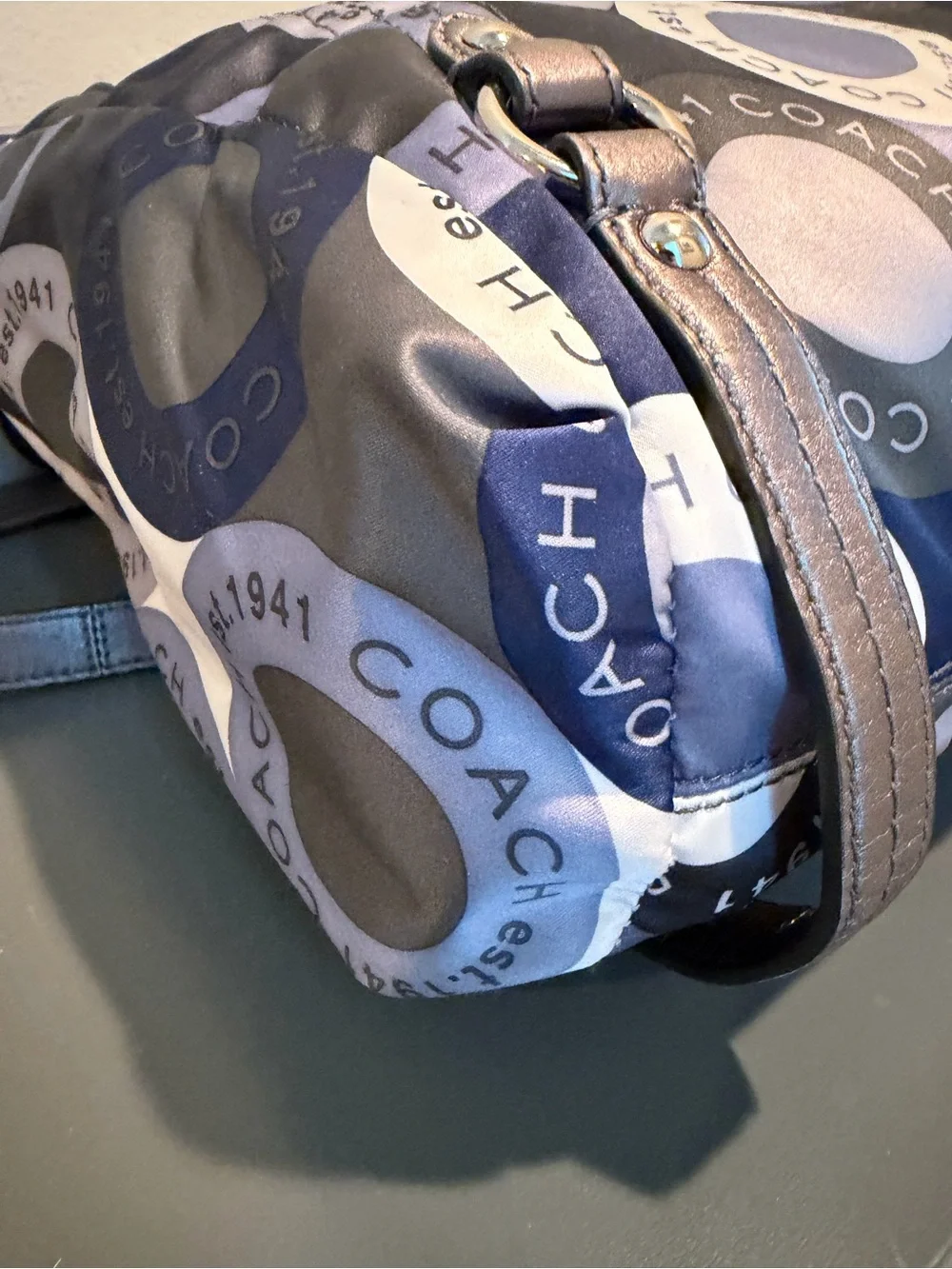 Coach Snaphead Print Sateen Alexandra Satchel Crossbody Handbag F17582 Y2K, $398